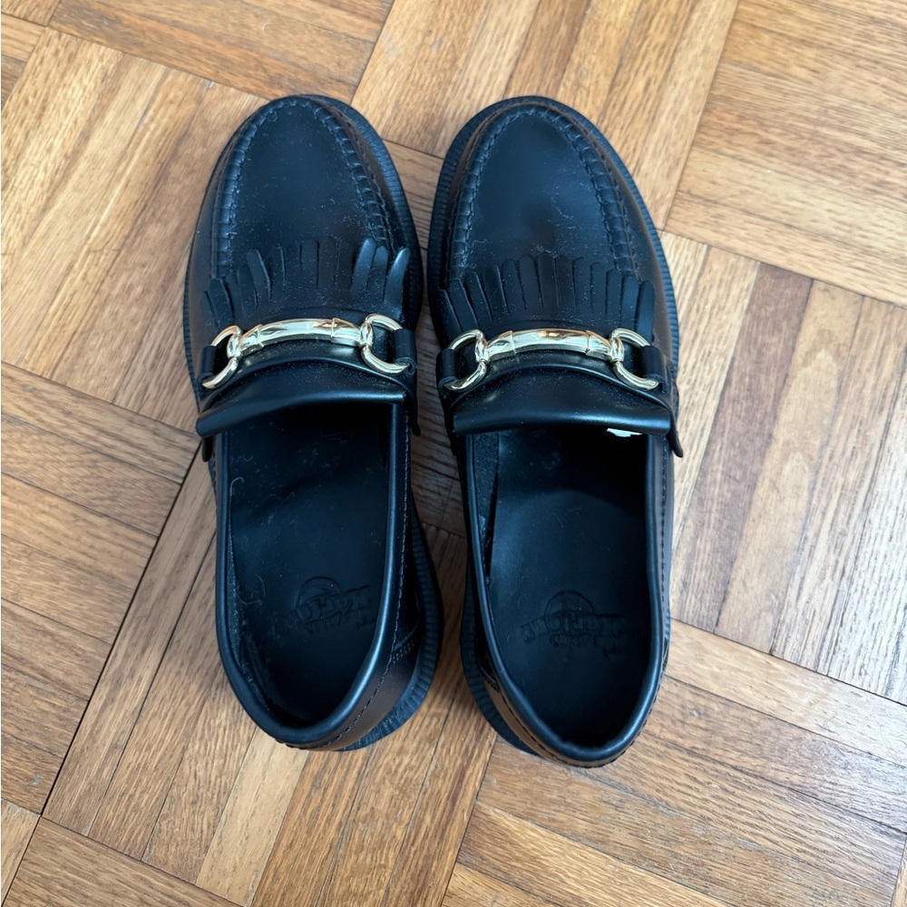 Doc Marten “platform” Loafers with Gold Accent